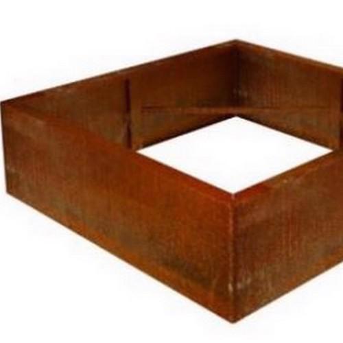 Square Raised Bed Corten Steel Planter