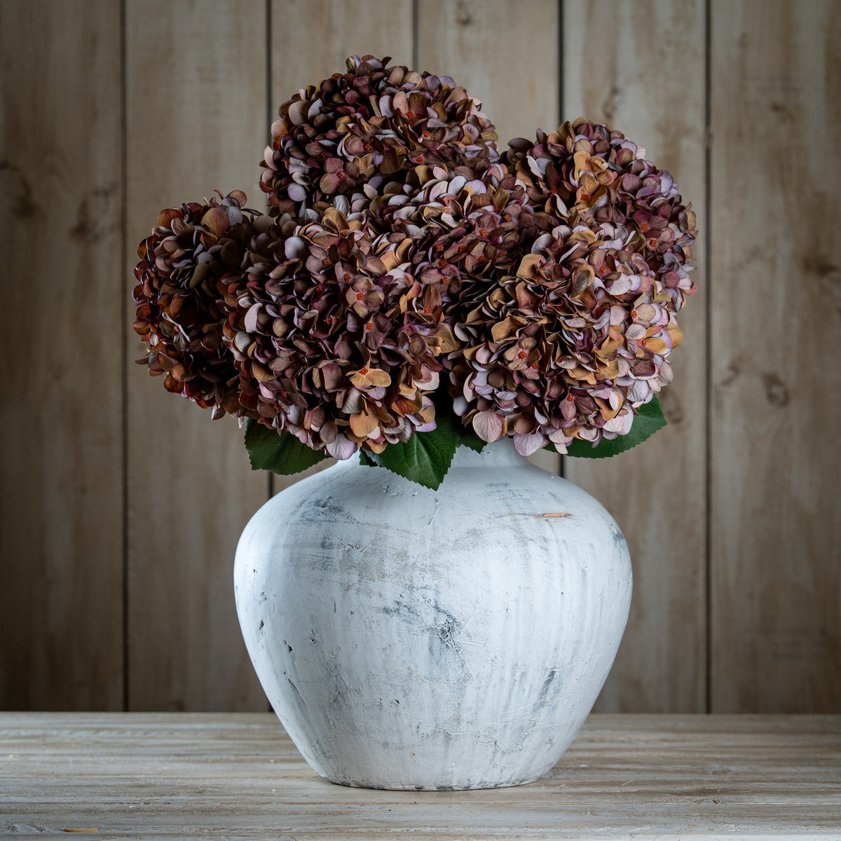 Autumn Coffee Hydrangea artificial stem