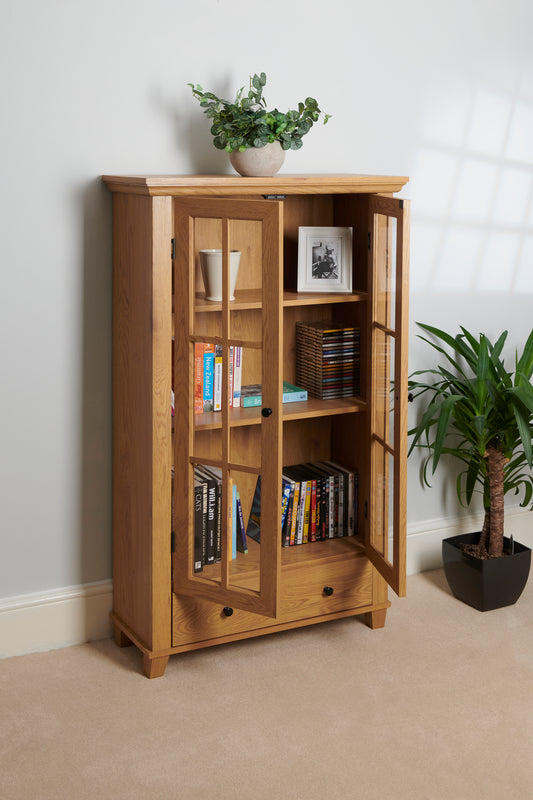 Display Media Cabinet - Oak