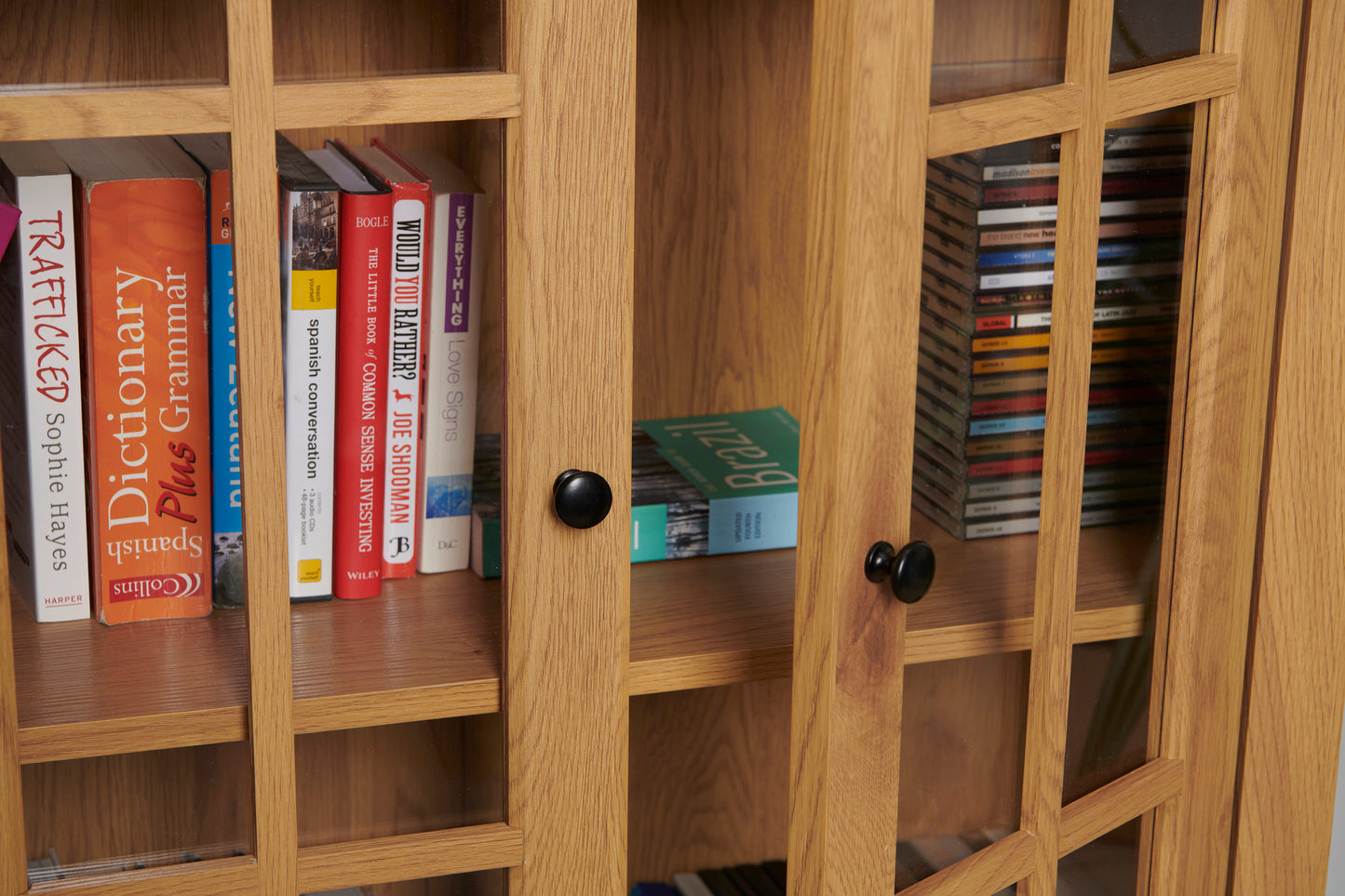 Display Media Cabinet - Oak