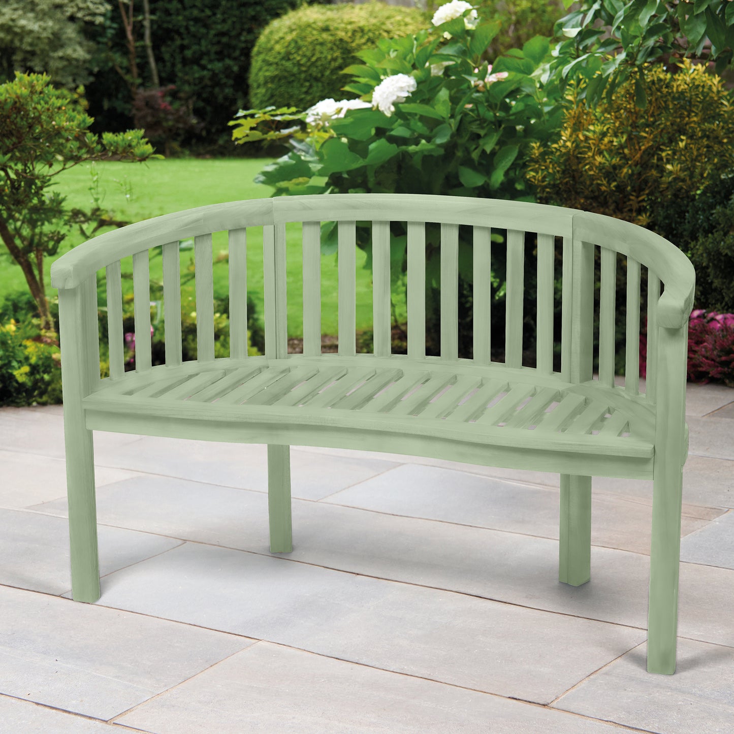 Woodfield Banana Bench - Sage Green