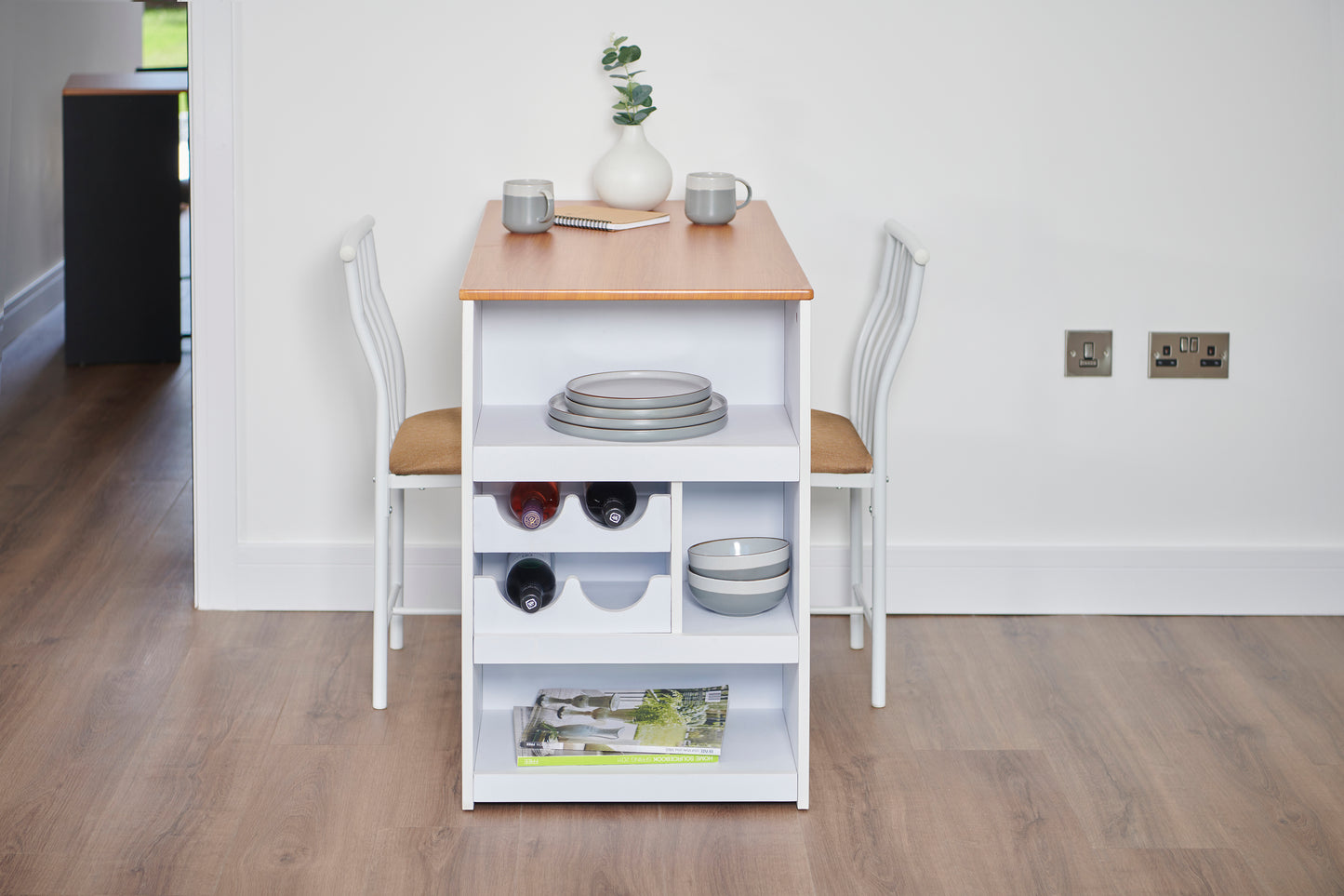 Compact Bistro Dining Set - white