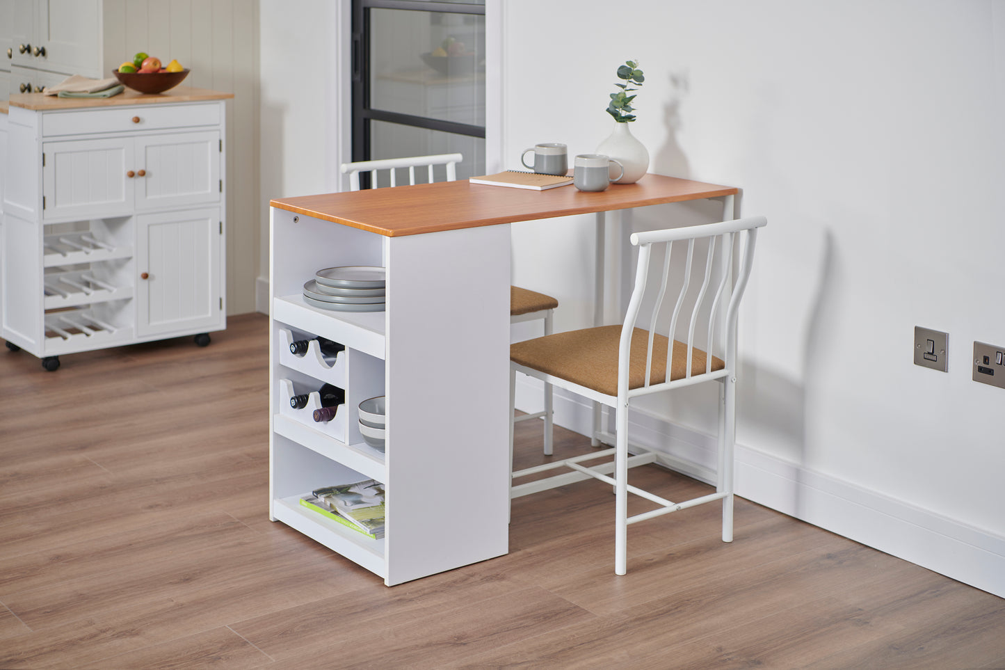 Compact Bistro Dining Set - white