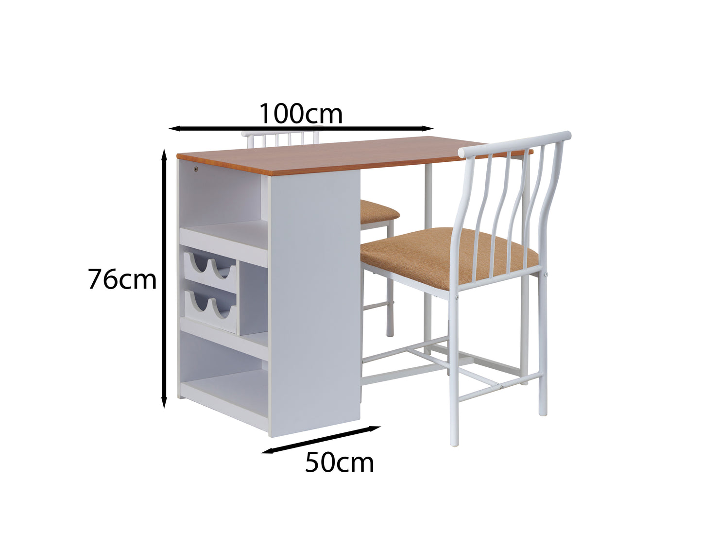 Compact Bistro Dining Set - white