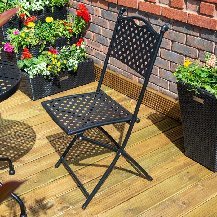 Garden Shop Online Bistro Set - Metallic Black