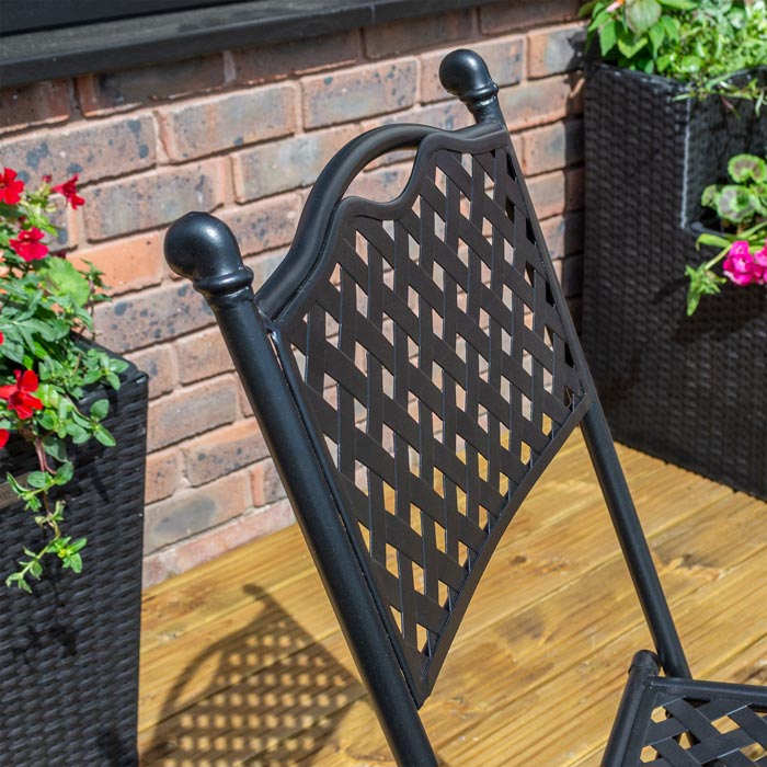 Garden Shop Online Bistro Set - Metallic Black