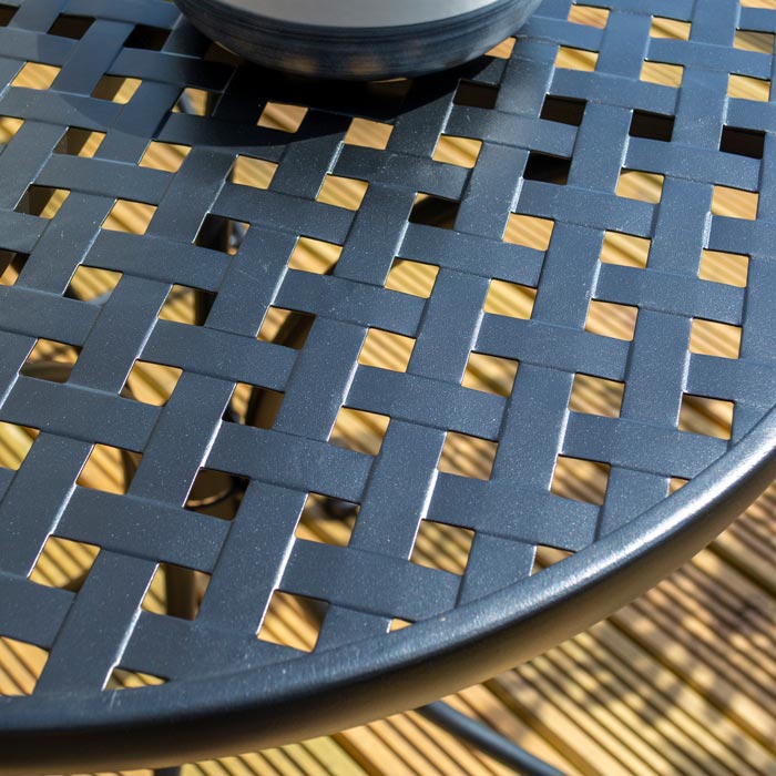 Garden Shop Online Bistro Set - Metallic Black