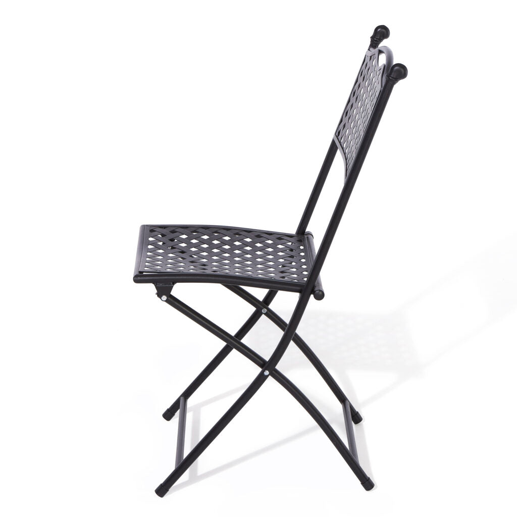 Garden Shop Online Bistro Set - Metallic Black