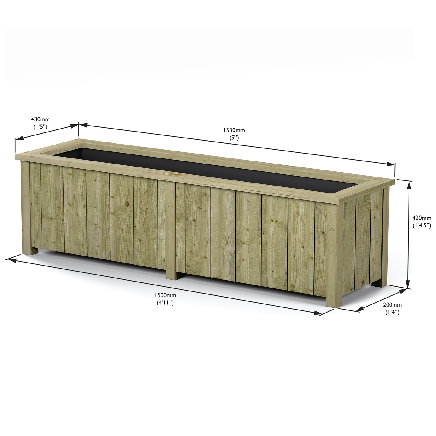 Heritage Trough Planter - Large