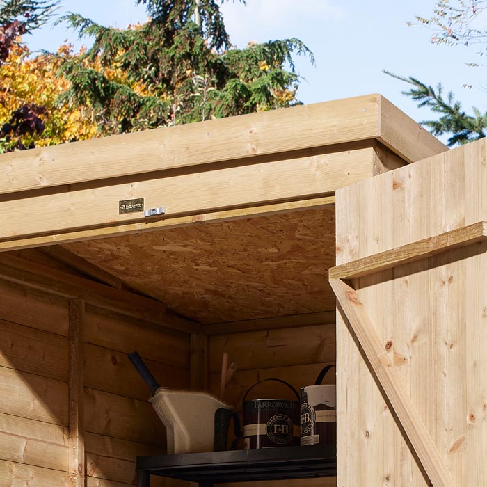 Rowlinson 4x4 Double Door Shiplap Pent Shed