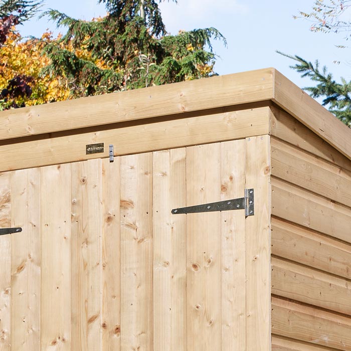 Rowlinson 4x4 Double Door Shiplap Pent Shed