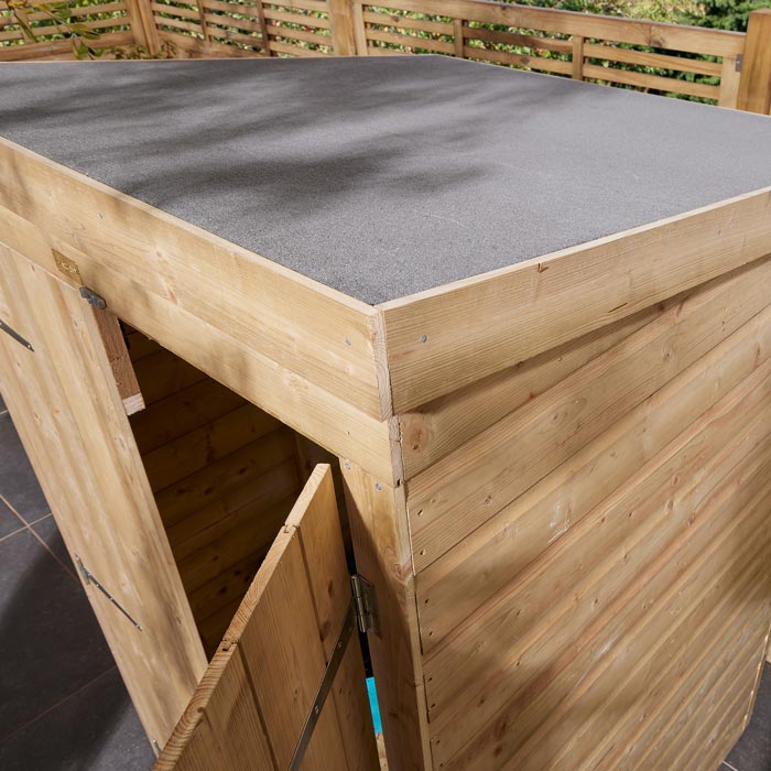 Rowlinson 4x4 Double Door Shiplap Pent Shed