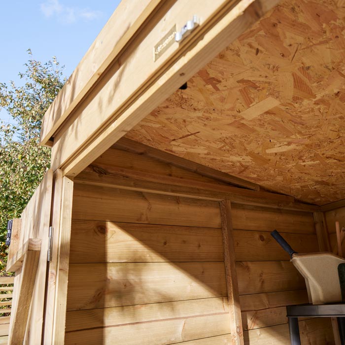 Rowlinson 4x4 Double Door Shiplap Pent Shed