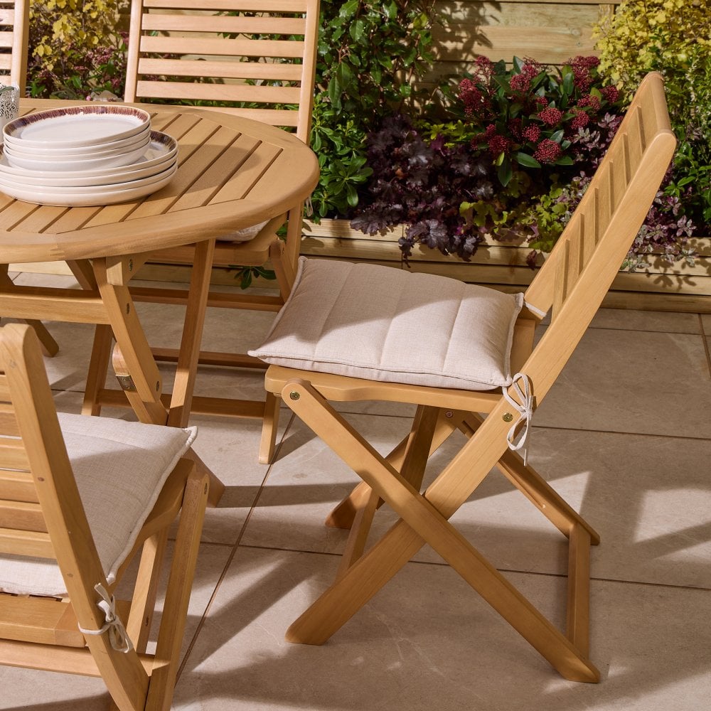 Ashdown Folding 6 Seat Oval Dining Set with Cushions