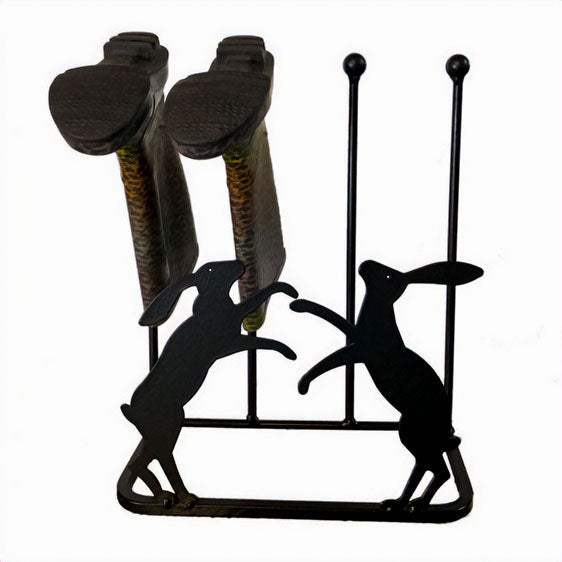 Poppy Forge Boxing Hares 2 Pair Boot Rack