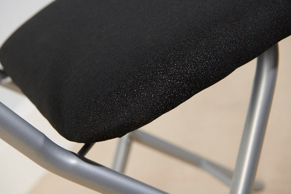 Stowaway Dining Set with Padded Seats - Black/Silver