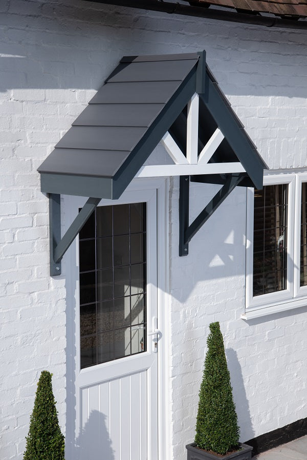 Greenhurst Deluxe Door Canopy - Grey