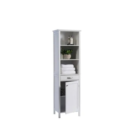 Tall Storage Cabinet - White