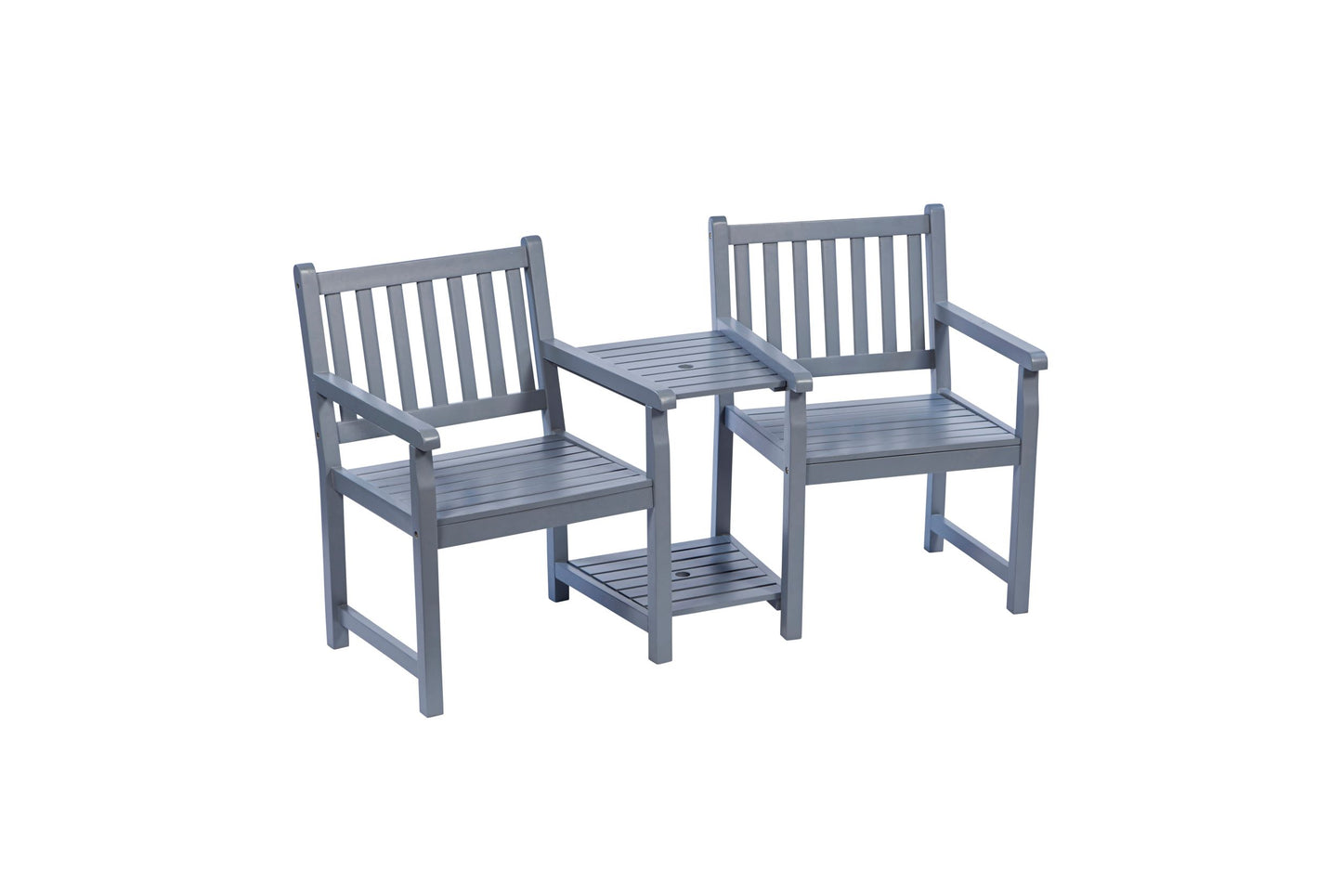 Greenhurst Danesford Duo Bench - Slate Grey