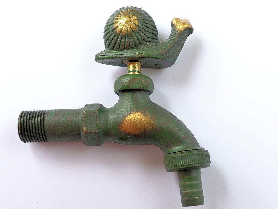 Snail Ornamental Verdigri Garden Tap