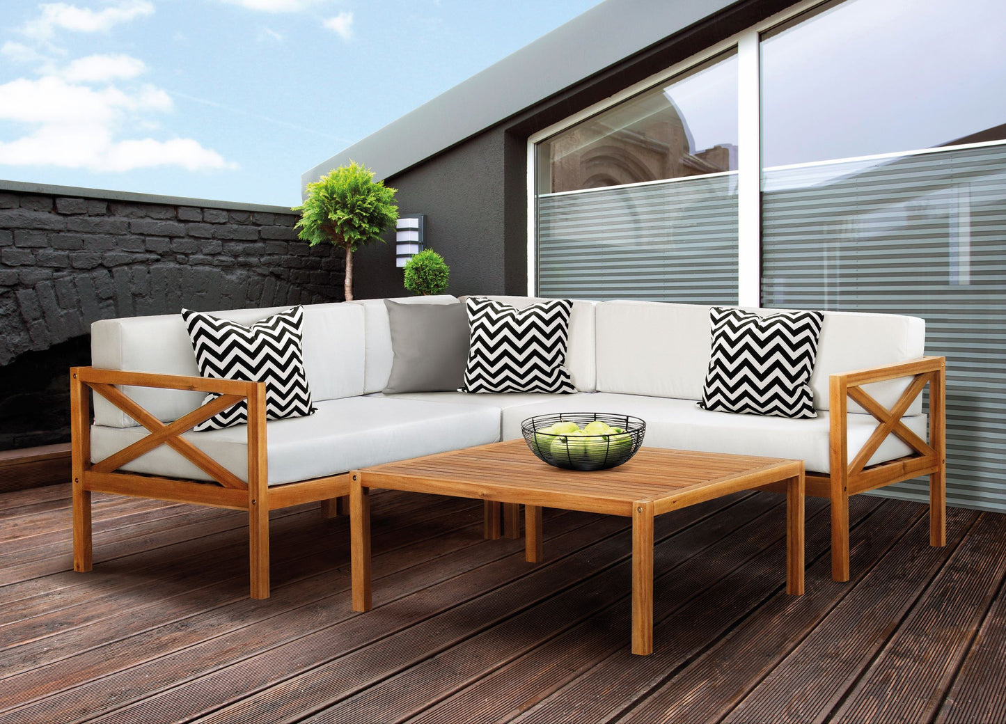 Greenhurst Kemberton Hardwood Corner Sofa Set