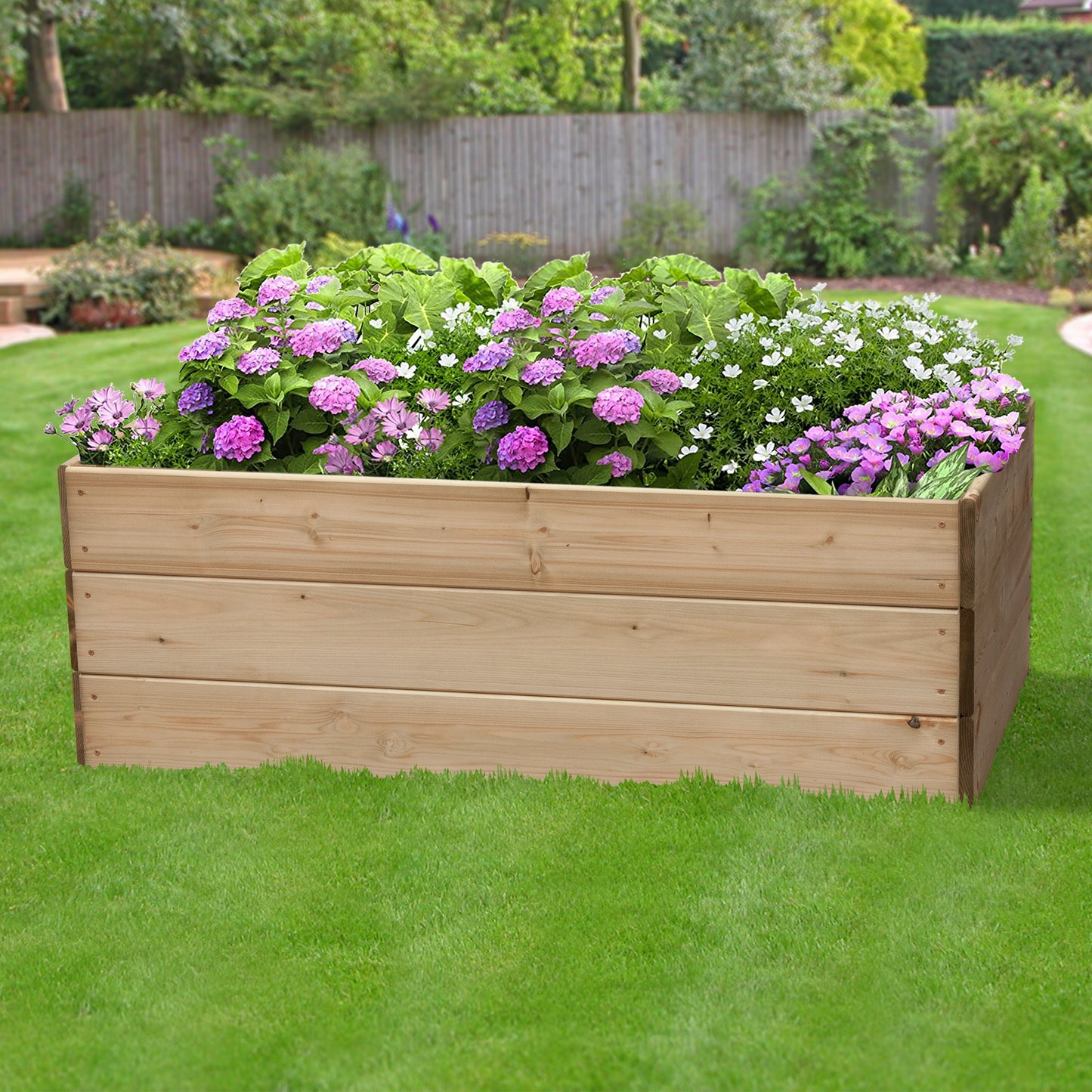 Rectangular Raised Bed 45cm High, 60 x 120cm