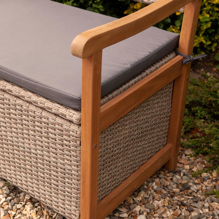 Rowlinson Rattan Bench - Natural