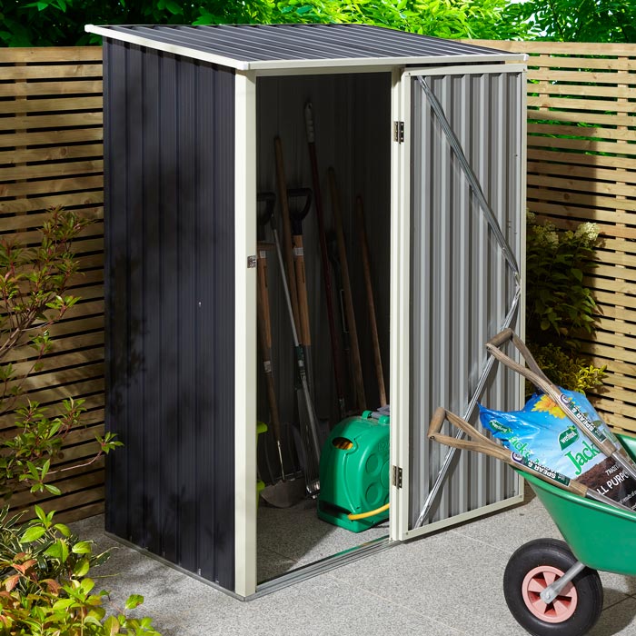 Rowlinson Trentvale 5x3 Metal Pent Shed - Dark Grey