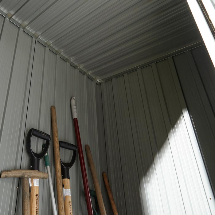 Rowlinson Trentvale 5x3 Metal Pent Shed - Dark Grey