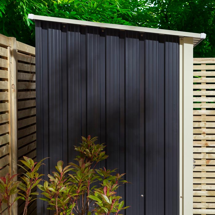 Rowlinson Trentvale 5x3 Metal Pent Shed - Dark Grey