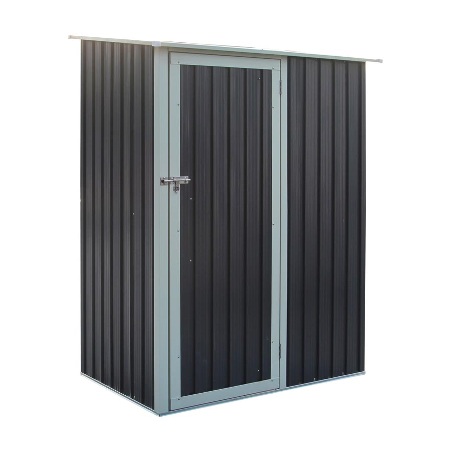 Rowlinson Trentvale 5x3 Metal Pent Shed - Dark Grey