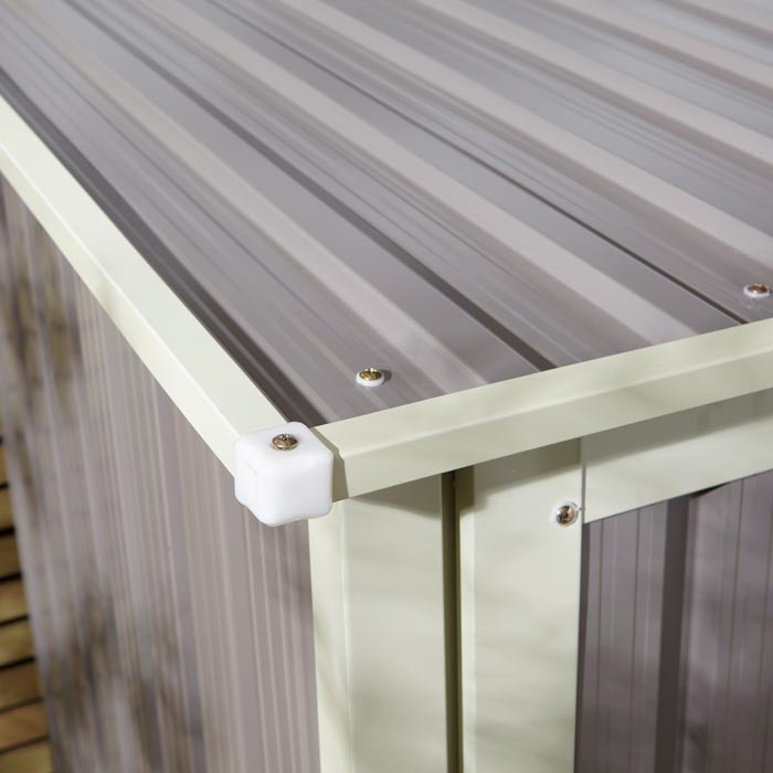 Rowlinson Trentvale 5x3 Metal Pent Shed - Light Grey