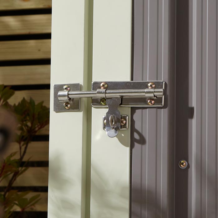 Rowlinson Trentvale 5x3 Metal Pent Shed - Light Grey