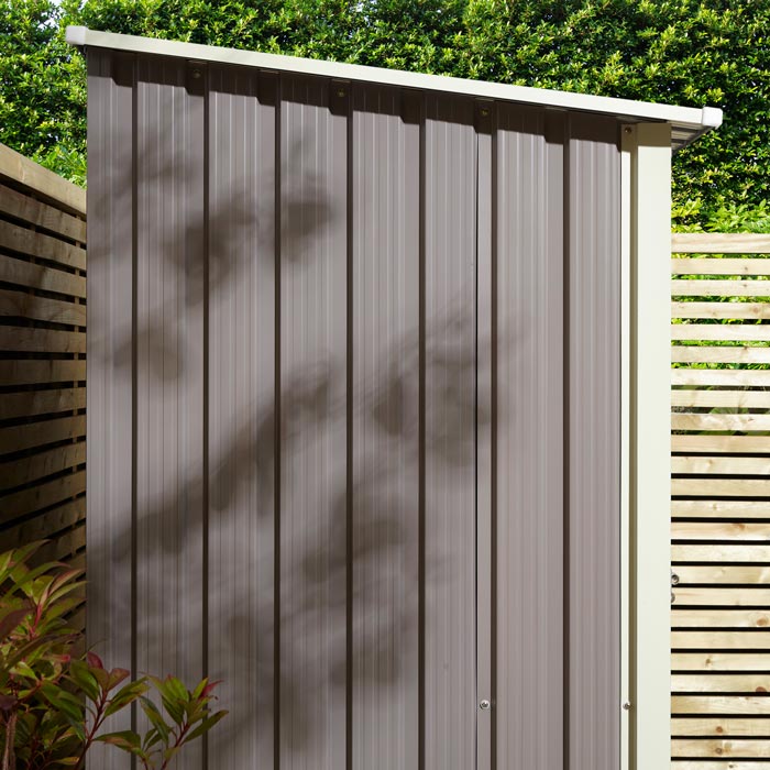 Rowlinson Trentvale 5x3 Metal Pent Shed - Light Grey