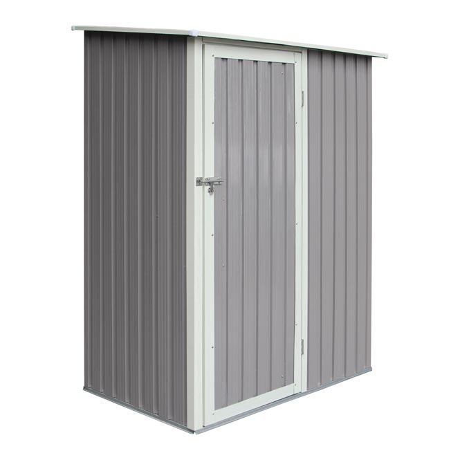 Rowlinson Trentvale 5x3 Metal Pent Shed - Light Grey