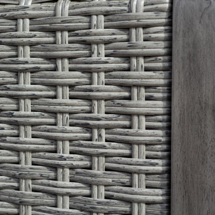 Rowlinson Alderley Rattan Storage Bench - Grey