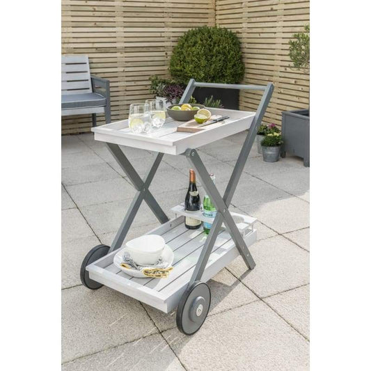 Florenity Grigio Drinks Trolley - Garden Tea Trolley