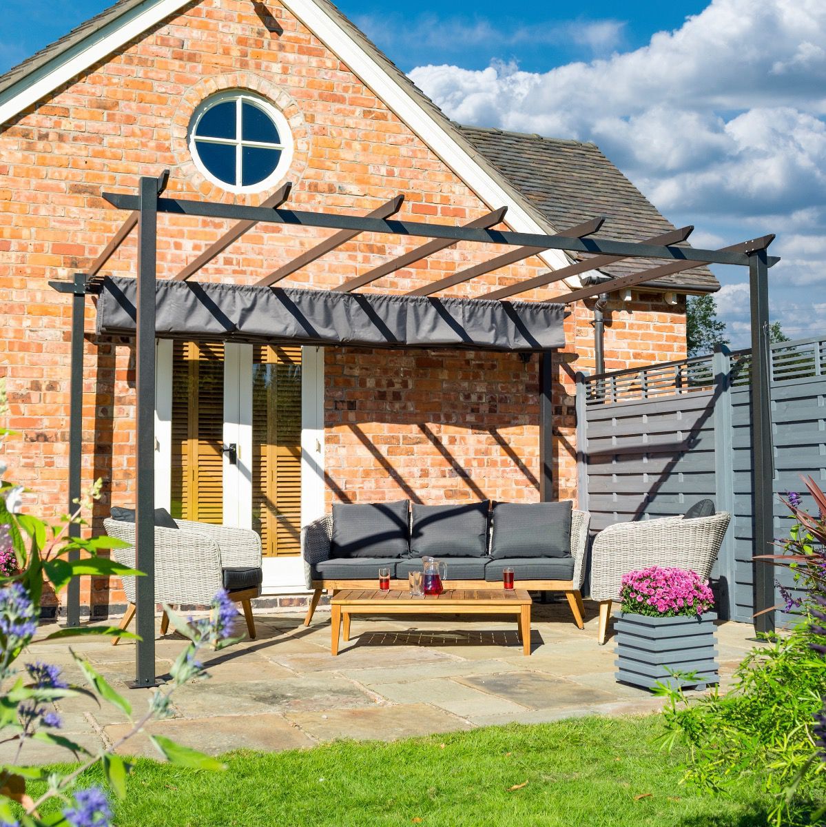 Rowlinson Venetian Canopy 4x3 Grey