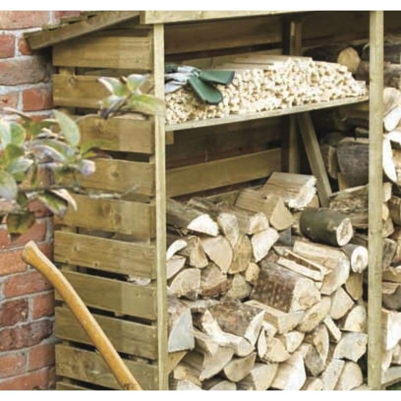 Rowlinson Log Store 2 Sizes - Wooden Garden Sheds
