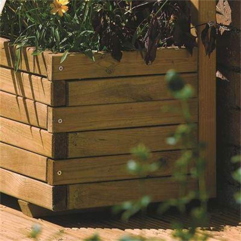 Rowlinson Rectangular Planter And Lattice - Garden Planters