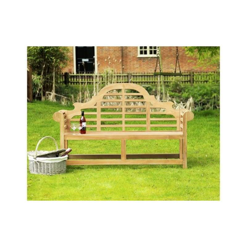 Solid Teak 3 Seater Lutyens Bench - Garden Benches