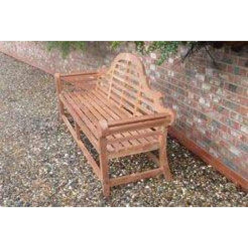 Solid Teak 4 Seater Lutyens Bench - Garden Benches