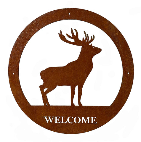 Stag Welcome Wall Art - Garden Shop Online