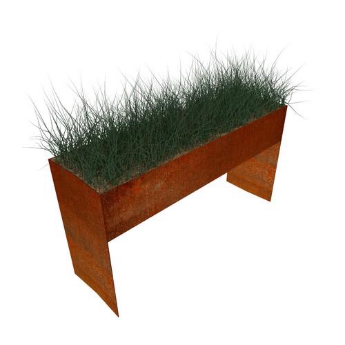 Rectangular Trough Corten Steel Planter