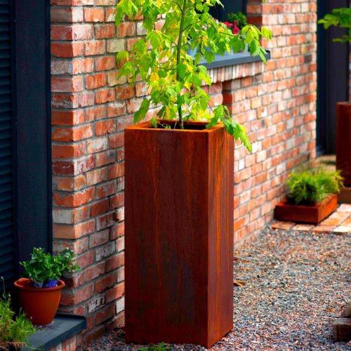 Tall Corten Steel Planter
