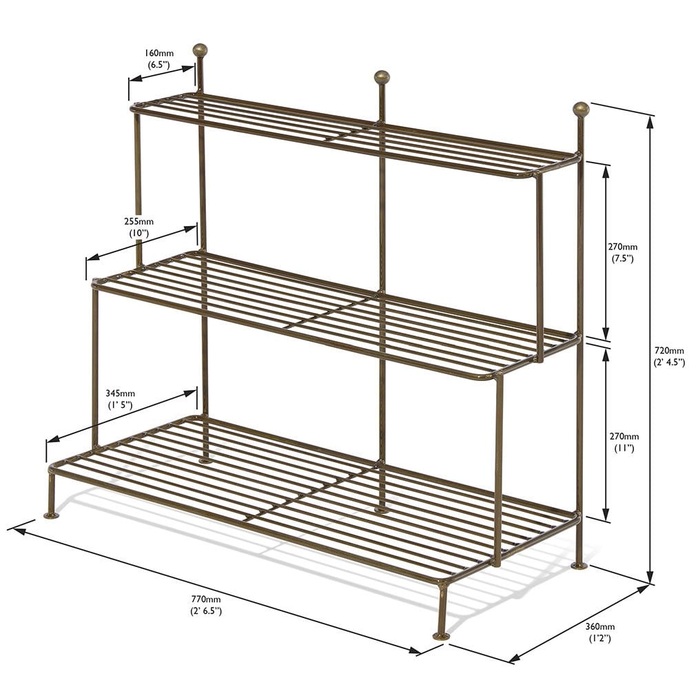 Lily Plant Stand - Antique Brown