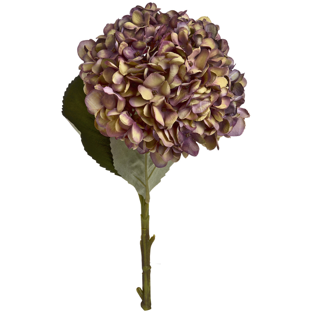 Autumn Burgundy Hydrangea artificial stem