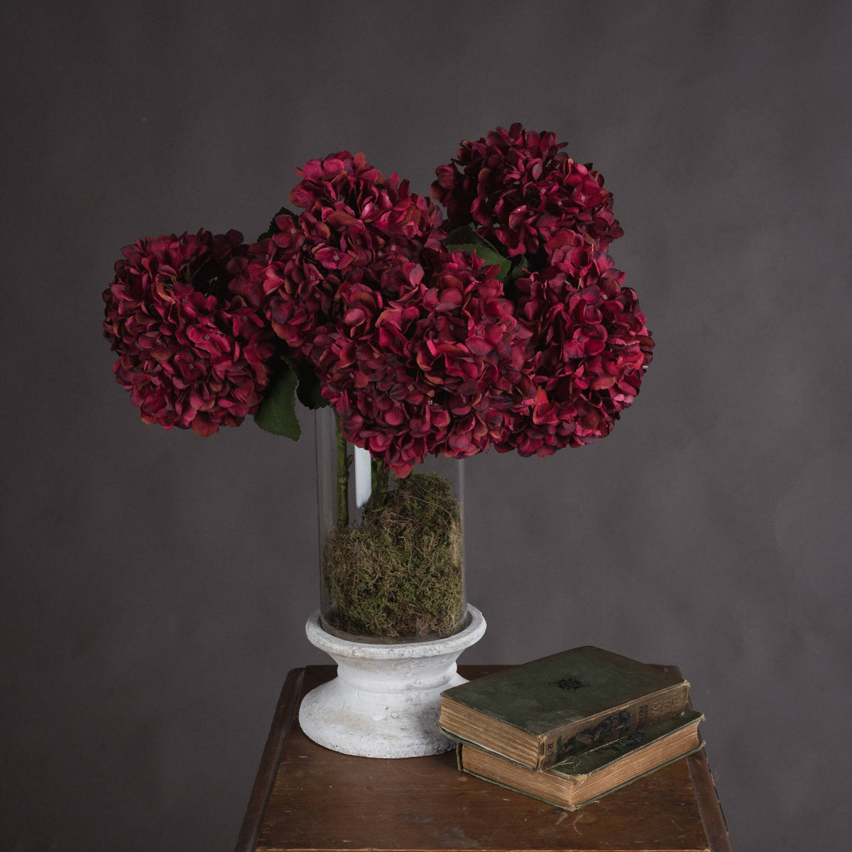 Autumn Ruby Hydrangea artificial stem
