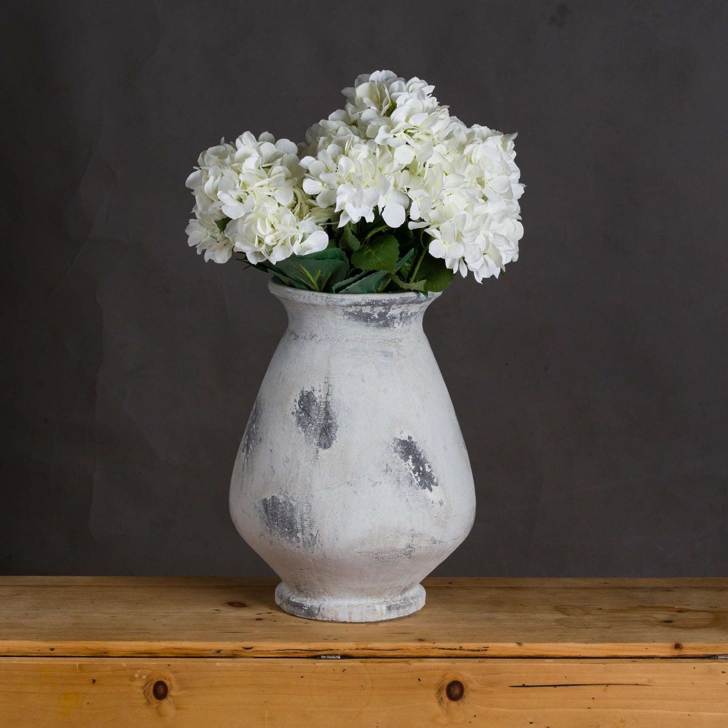 Santorini Large Antique White Vase