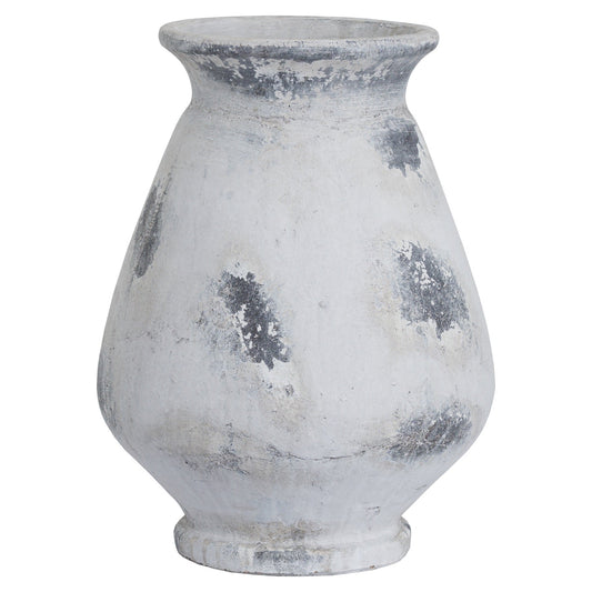 Santorini Large Antique White Vase